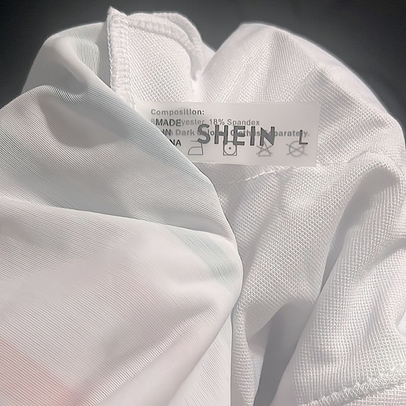 Shein Sexy Striped Ruffle Trim One Piece Swimsuit - Picture 3 of 3